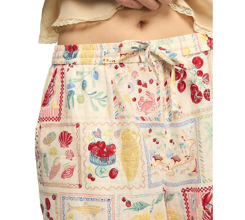 Lucky Brand Women's The Beach Printed Pull-On Shorts