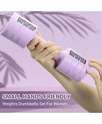 Sportneer Adjustable Dumbbells Hand Weights 5 lb Each Pair with 2 3 4 5 lb Plates Fast Adjust 4 in 1 for Home Gym Exercise Training