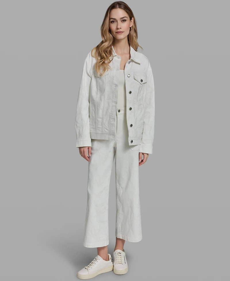 Karl Lagerfeld Paris Women's Long-Sleeve Collared Jacket