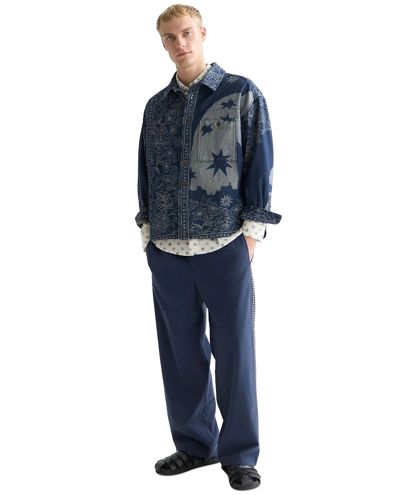 Scotch & Soda Men's Long-Sleeve Jacquard Overshirt