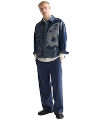 Scotch & Soda Men's Long-Sleeve Jacquard Overshirt