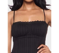 Alex & Sophia Juniors' Square Neck Mini Dress