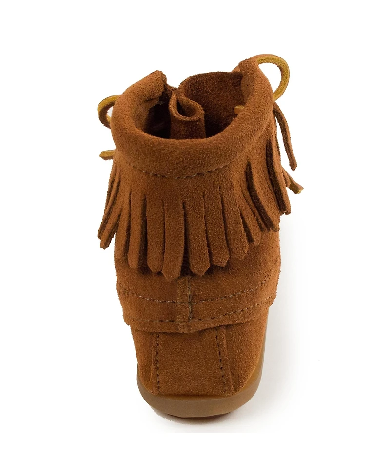 Minnetonka Little Girls Kids' Suede Tramper Lace Up Boots