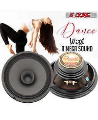 5 Core 8" Subwoofer 1000W Dual Cone Car Audio Sub Woofer 4 Ohm Deep Bass Replacement Loud Speaker