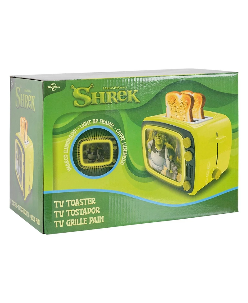 Uncanny Brands Shrek Retro Tv Toaster with Light Up Frame