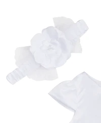 Rare Editions Baby Girls' Cap Sleeve Dress with Headband