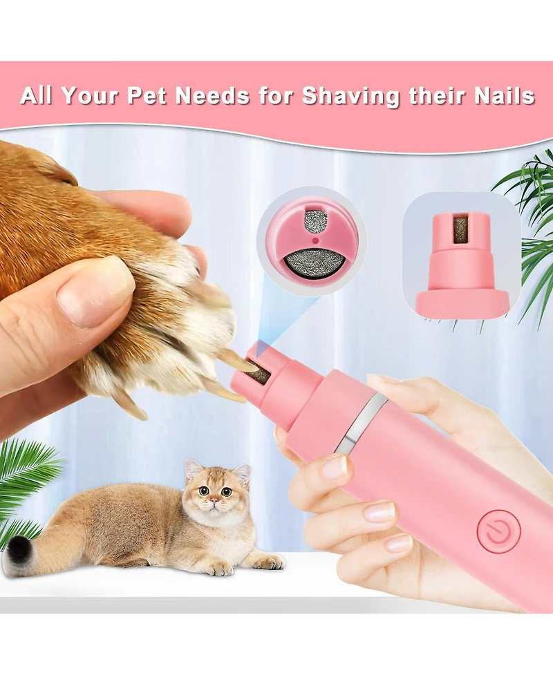 Aronkl 4 in 1 Pet Clippers Kit Rechargeable Cordless Quiet Trimmer for Dogs Cats Feet Face Ears Toenails