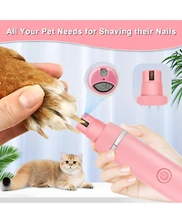 Aronkl 4 in 1 Pet Clippers Kit Rechargeable Cordless Quiet Trimmer for Dogs Cats Feet Face Ears Toenails