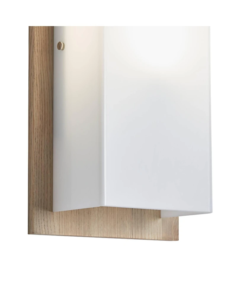 360 Lighting Lucero High Ash Wood Finish Modern Panel Wall Sconce