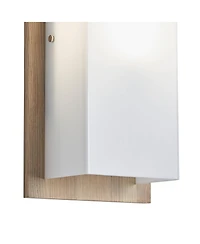 360 Lighting Lucero High Ash Wood Finish Modern Panel Wall Sconce