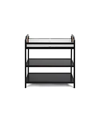 flynama Modern Changing Table Brownstone Finish with Two Shelves and 4 Side Safety Rails for Nursery