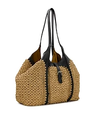 Patricia Nash Santorini Medium Woven Straw Satchel