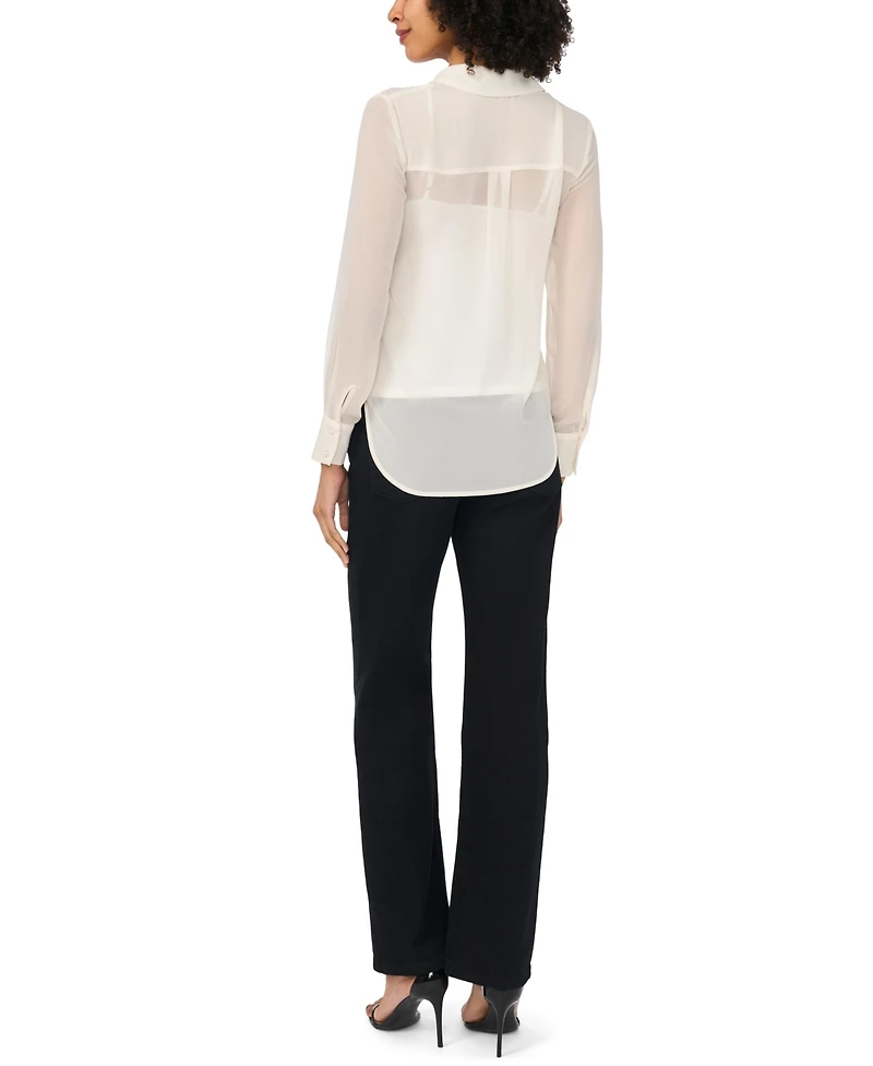 Vince Camuto Women's Collar Neck Button Front Top