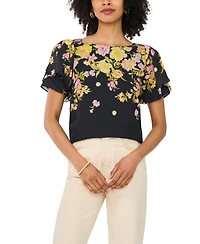 Vince Camuto Women's Crew Neck Tulip-Sleeve Blouse