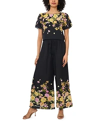 Vince Camuto Women's Crew Neck Tulip-Sleeve Blouse