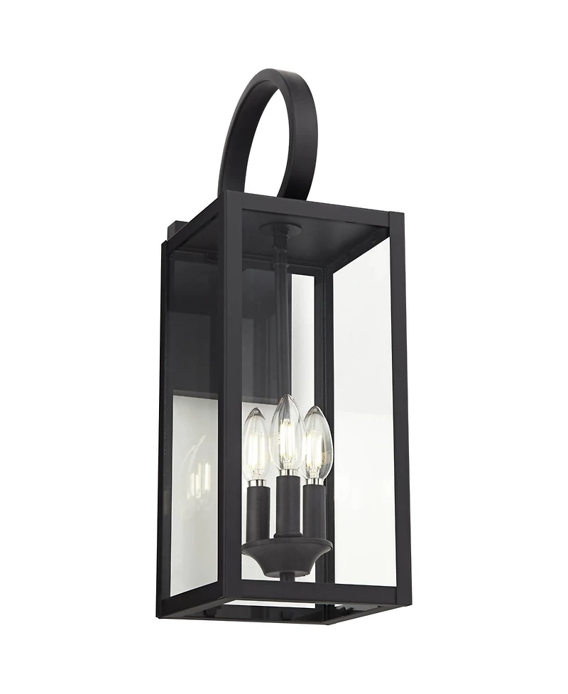 John Timberland Mira Modern Outdoor Wall Light Fixture Flat 21 1/2" Clear Glass for Post Exterior Barn Deck House Porch Yard Posts Patio Home