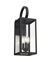 John Timberland Mira Modern Outdoor Wall Light Fixture Flat 21 1/2" Clear Glass for Post Exterior Barn Deck House Porch Yard Posts Patio Home