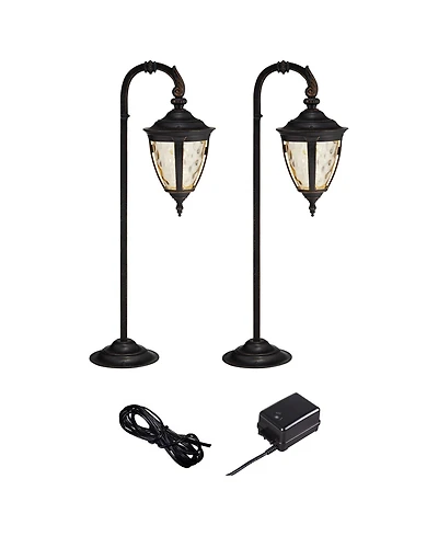 John Timberland Bellagio Bronze 4-Piece Down-Arm Led Landscape Path Light Set