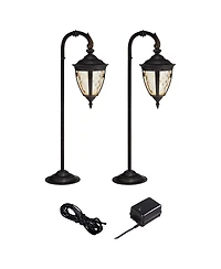 John Timberland Bellagio Bronze 4-Piece Down-Arm Led Landscape Path Light Set