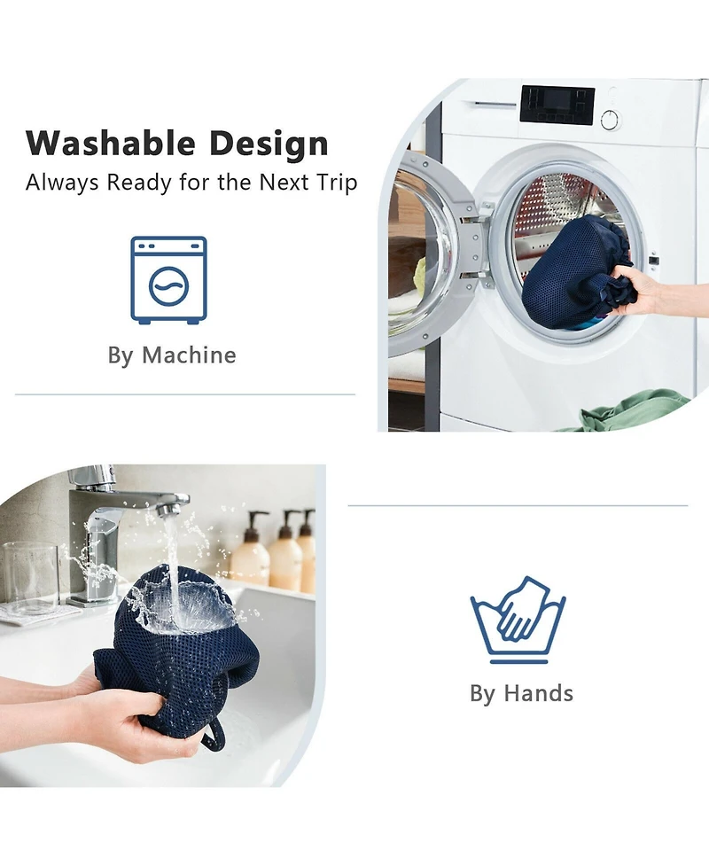 Sugift Drawstring Backpack String Bag with Zipper Pocket Foldable Design