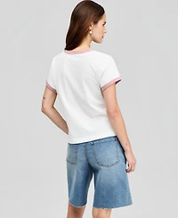 And Now This Women's Graphic Ringer T-Shirt, Macy's Exclusive