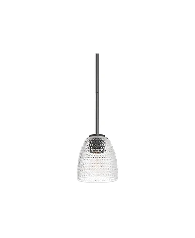 Possini Euro Design Possini Euro Sabrina 5 3/4"W Black Vintage Glass Mini Pendant Light