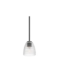 Possini Euro Design Possini Euro Sabrina 5 3/4"W Black Vintage Glass Mini Pendant Light