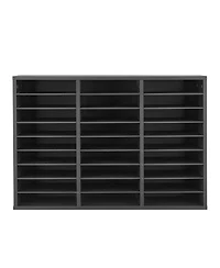 Gouun Literature Organizer, 27 Compartments Office Mailbox with Removable Shelves, Wooden Mailbox Sorter Particle Board Office Home Classroom Storage