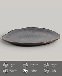 Porto Brasil Stoneware Oval Dinner Plates, Set of 6