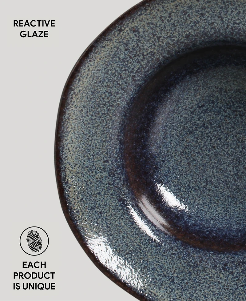 Porto Brasil Stoneware Deep Rim Dessert Plates, Set of 4