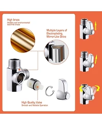 Aronkl Dog Shower Attachment Handheld Sprayer Diverter Wall Mount Universal Pet Bath Tool