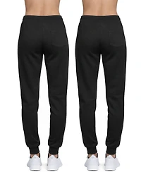 Blue Ice Women's Loose Fit Fleece-Lined Jogger Sweatpants-2 Pack