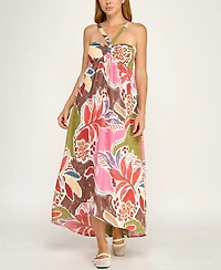 Beauty & Grace Women's Twist Front Halter Dress
