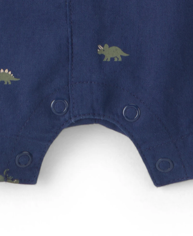 Carter's Baby Boys' Linen-Blend Short-Sleeve Romper