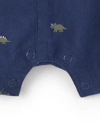 Carter's Baby Boys' Linen-Blend Short-Sleeve Romper