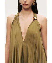 Nocturne Women's Pleated Halter Maxi Dress