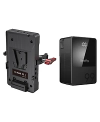 SmallRig 3202 V-Mount Battery Adapter Plate with Crab-Shaped Clamp, Bundle with VB99 99Wh 6800mAh Mini V-Mount Li-Ion Battery