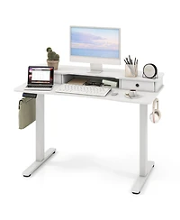 Gouun Electric Standing Desk 48 x 24 in with 2 Drawers