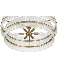 Possini Euro Design Emerson Matte Glass 6-Light Tiered Chandelier