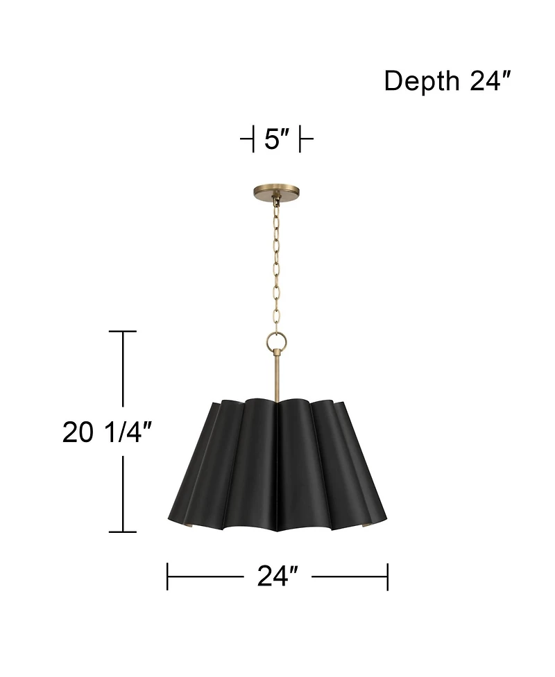 Possini Euro Design Possini Euro Olmos Wide 4-Light Metal Pendant Light