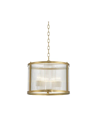 Possini Euro Design San Rocco Fluted Glass 3-Light Pendant Light