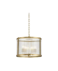 Possini Euro Design San Rocco Fluted Glass 3-Light Pendant Light