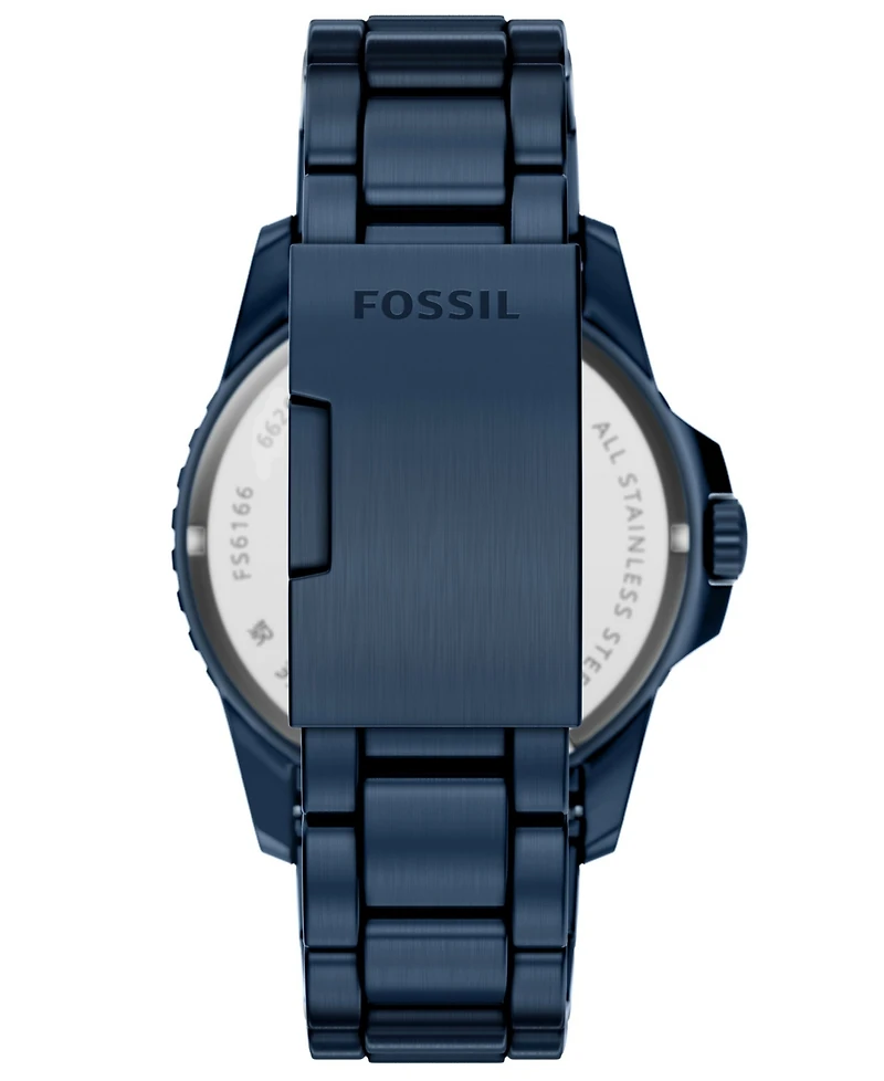 Fossil Men's Fossil Blue Dive Three-Hand Navy Stainless Steel Watch, 42mm