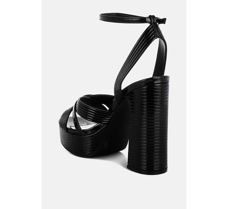 Socialite Metallic Ankle Strap Heel Sandals