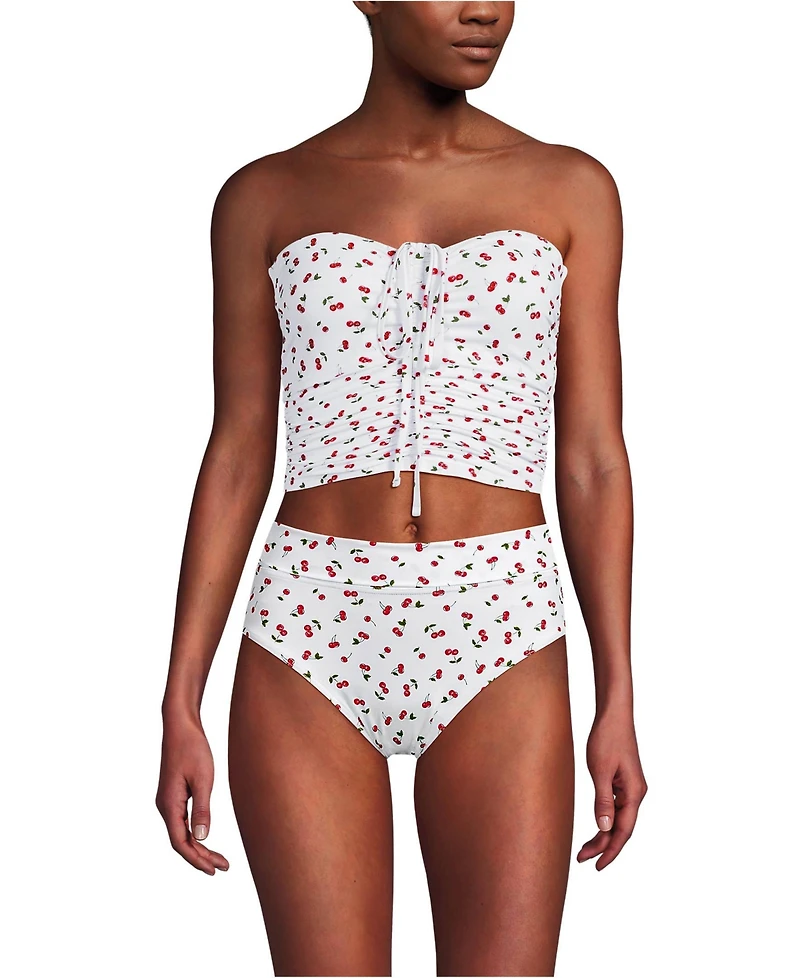 Lands' End Women's Ruched Halter Midkini Top