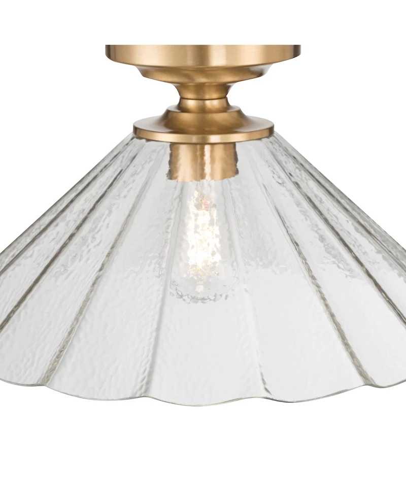 Possini Euro Design Possini Euro Vandross 15 3/4" Wide Warm Brass Cast Glass Ceiling Light