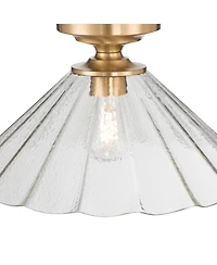 Possini Euro Design Possini Euro Vandross 15 3/4" Wide Warm Brass Cast Glass Ceiling Light