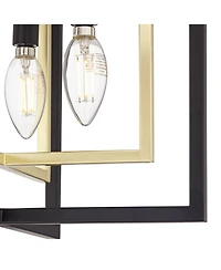 Possini Euro Design Nima Modern Glam Ceiling Light Semi Flush-Mount Fixture 13" 4-Light for Bedroom Kitchen Living Room