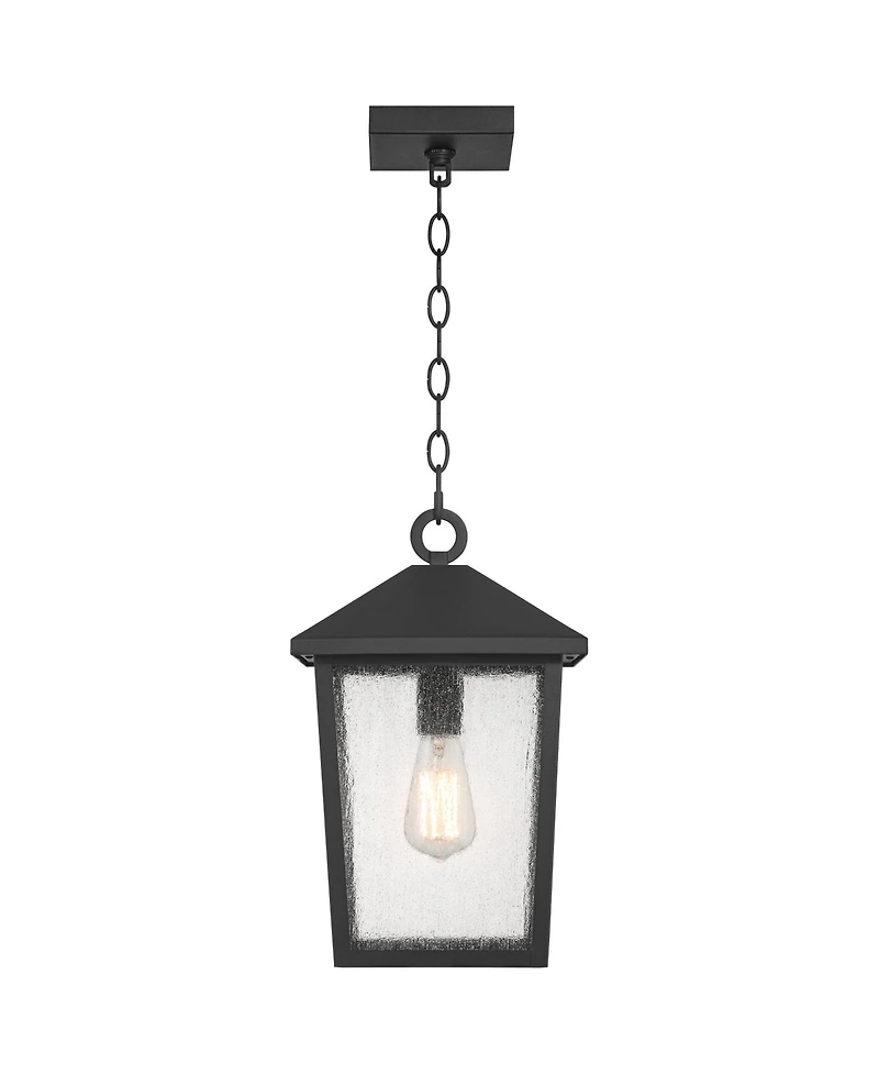 John Timberland Westmont High Modern Outdoor Pendant Light Fixture Ceiling Porch House Hanging Sand Glass Shade