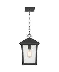 John Timberland Westmont High Modern Outdoor Pendant Light Fixture Ceiling Porch House Hanging Sand Glass Shade